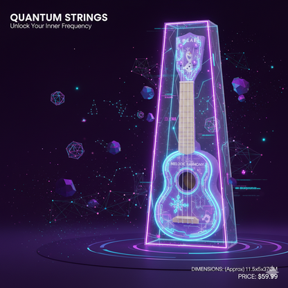FutureGlow Sci-Fi Electronic Ukulele - 15-Inch Kids’ Musical Learning Toy with Cyberpunk Neon Lights - Perfect Educational Birthday Gift for Boys & Girls