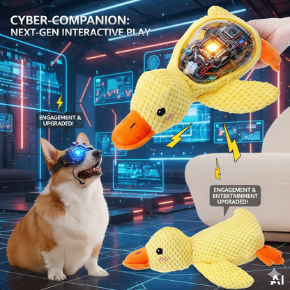 Bite Resistant Plush Duck Toy for Large Puppies | Interactive Squeaky Dog Toy Boredom Relief | Dental Hygiene Teeth Cleaning Dog Chew Toy for Aggressive Chewers Adult Dogs