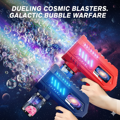 Interstellar Galaxy Bubble Cannon - Next-Gen Fully Automatic Light-Up Bubble Toy, Zero-Gravity Design, Sci-Fi Gift for Boys & Girls (Space Edition)